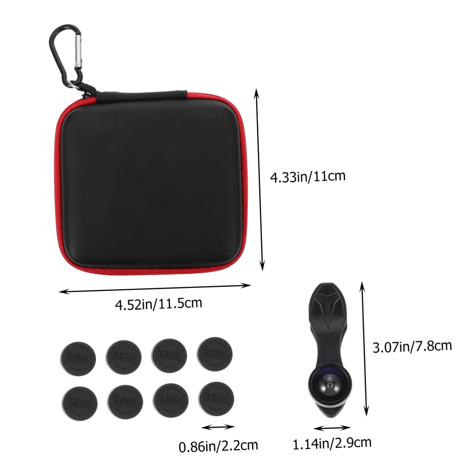 Cabilock Kit de Lentes para Móvil con Clip Incluye Lente Macro Gran y Efectos Especiales Fácil Instalación Resistente al Agua y Grasa Compatible Mayoría de Smartphones