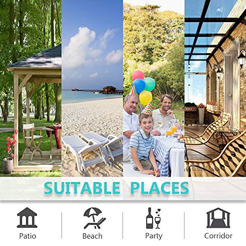 Ryb Home RYBUSOTDCGM2-5296C01 2 Panels Outdoor Curtains Weighted Windproof Curtains Blackout Waterproof Panels Block Sun & Heat Outdoor Divider thumb #6