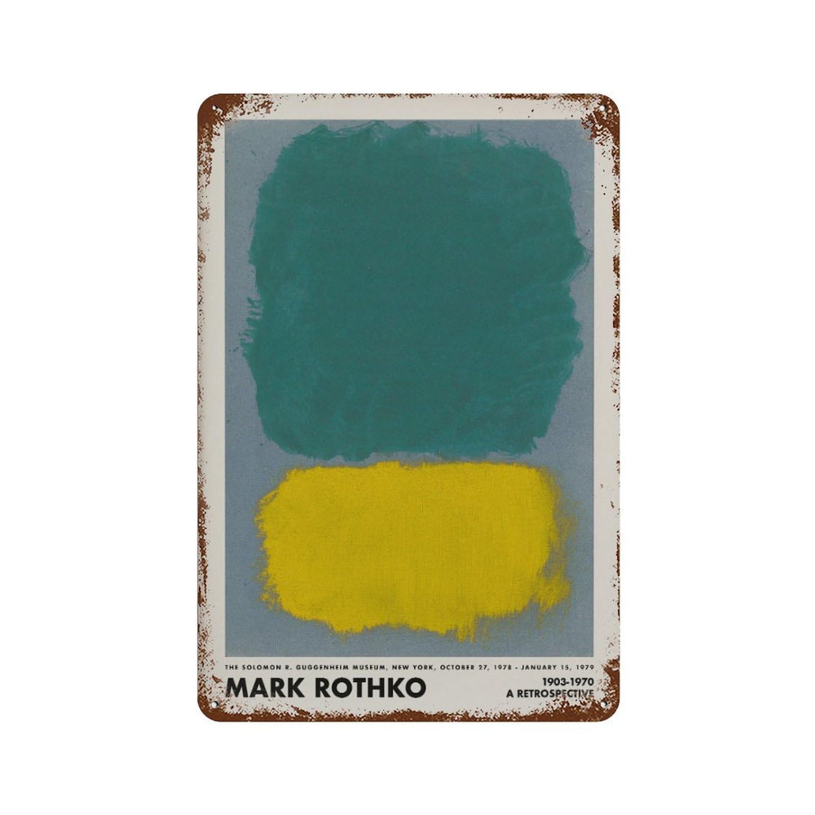 xiaoxiaoshen Mark Rothko Abstract Expressionist Wall Decor Art Metal Tin Poster Modern Home Decor Art Home Bar Shop Decorations Vintage Sign 30x20cm