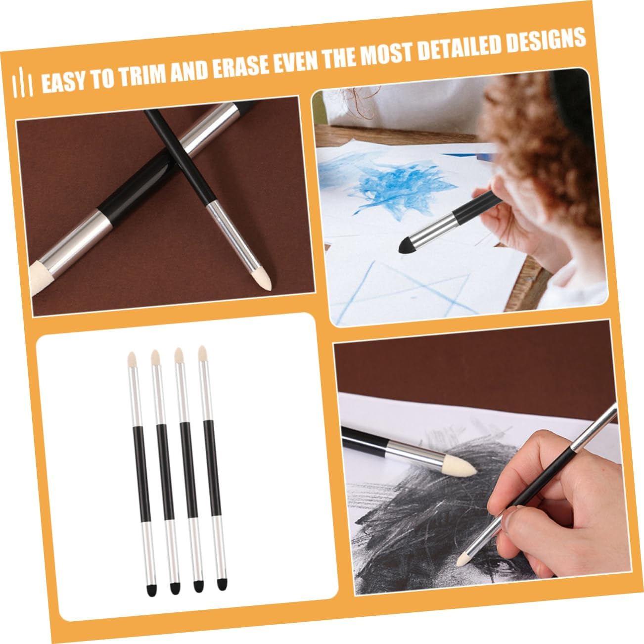 4pcs Sponge Sketch Tool Set for Artists and Designers