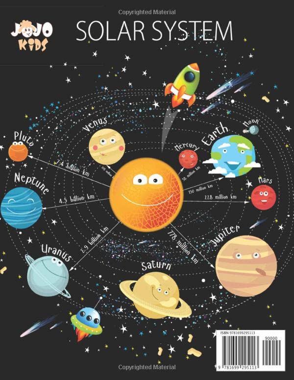 Space Coloring Book for Kids; Explore, Learn and Grow: Planets, Astronauts, Space Ships, Rockets| Perfect Gift for Boys or Girls Age 4-8 (US Edition) 50 Unique Designs image 2