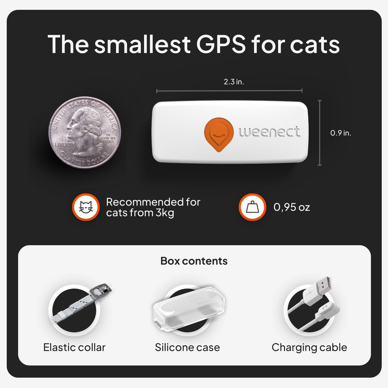 Weenect Cat XS - GPS Tracker for Cats | Real-time GPS Tracking | Smallest Model on The Market | Operates with a Subscription | Collar Included - image 7