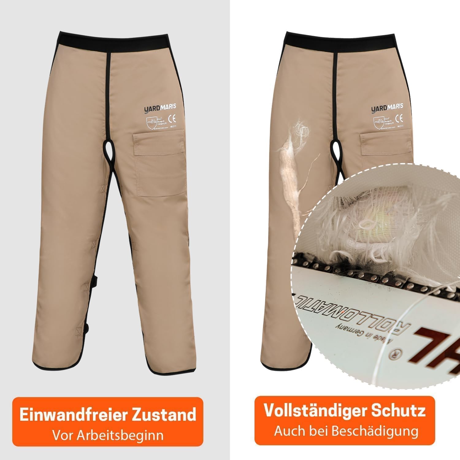 Typ A Kettensägen-Sicherheitsleggings,Schnittschutz Chaps, Verstellbare Chainsaw Chaps Kettensägen-Schürze Schnittschutzhose für Männer/Frauen