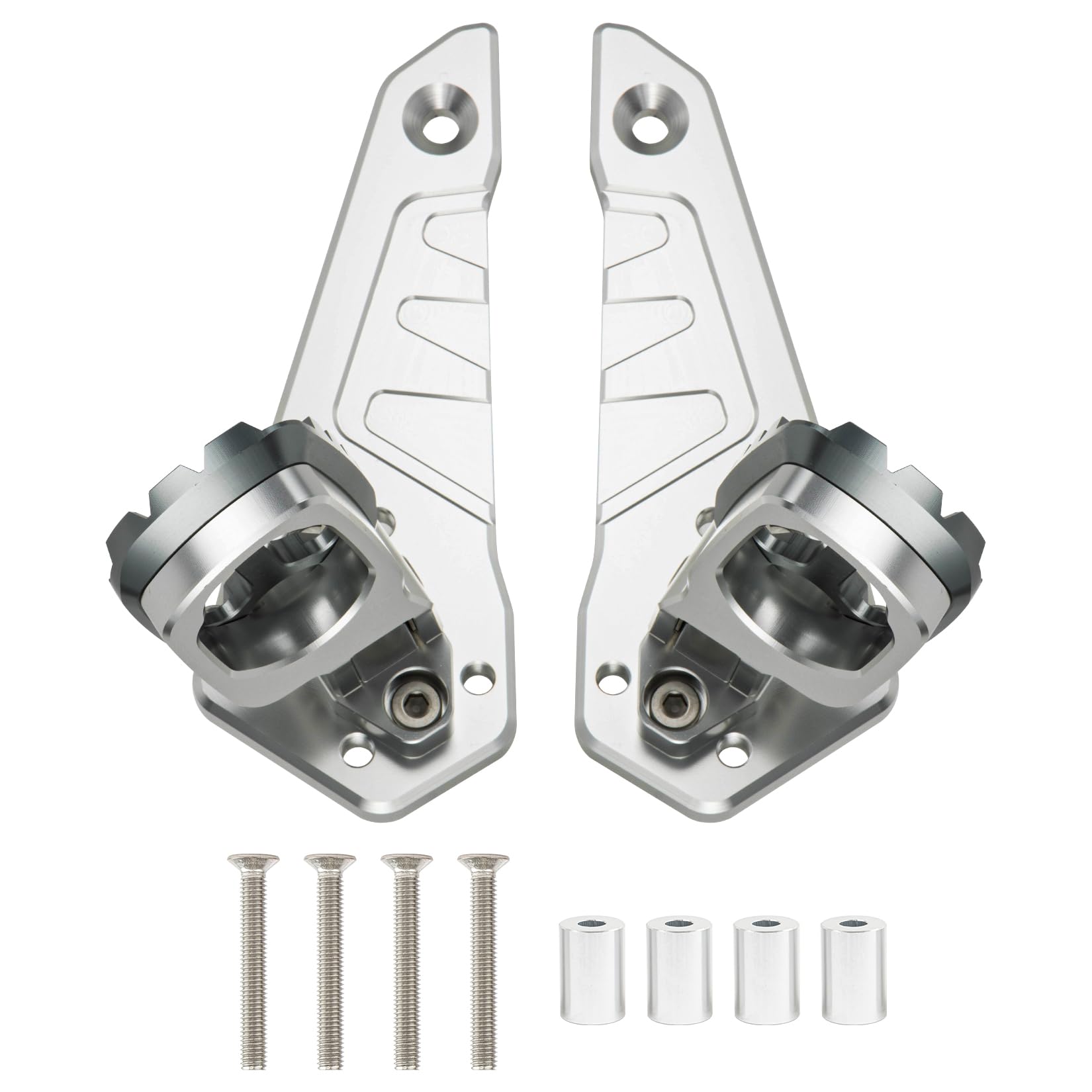 Fußrasten hinten klappbare Fußrasten für X-ADV 750 Forza 750 NC 750 2021 2022 2023 2024 2025,PSLER Fußpedal Beifahrer Hinten Sets Motorrad CNC Aluminium,Kann um 90 Grad gefaltet werden (Titan)
