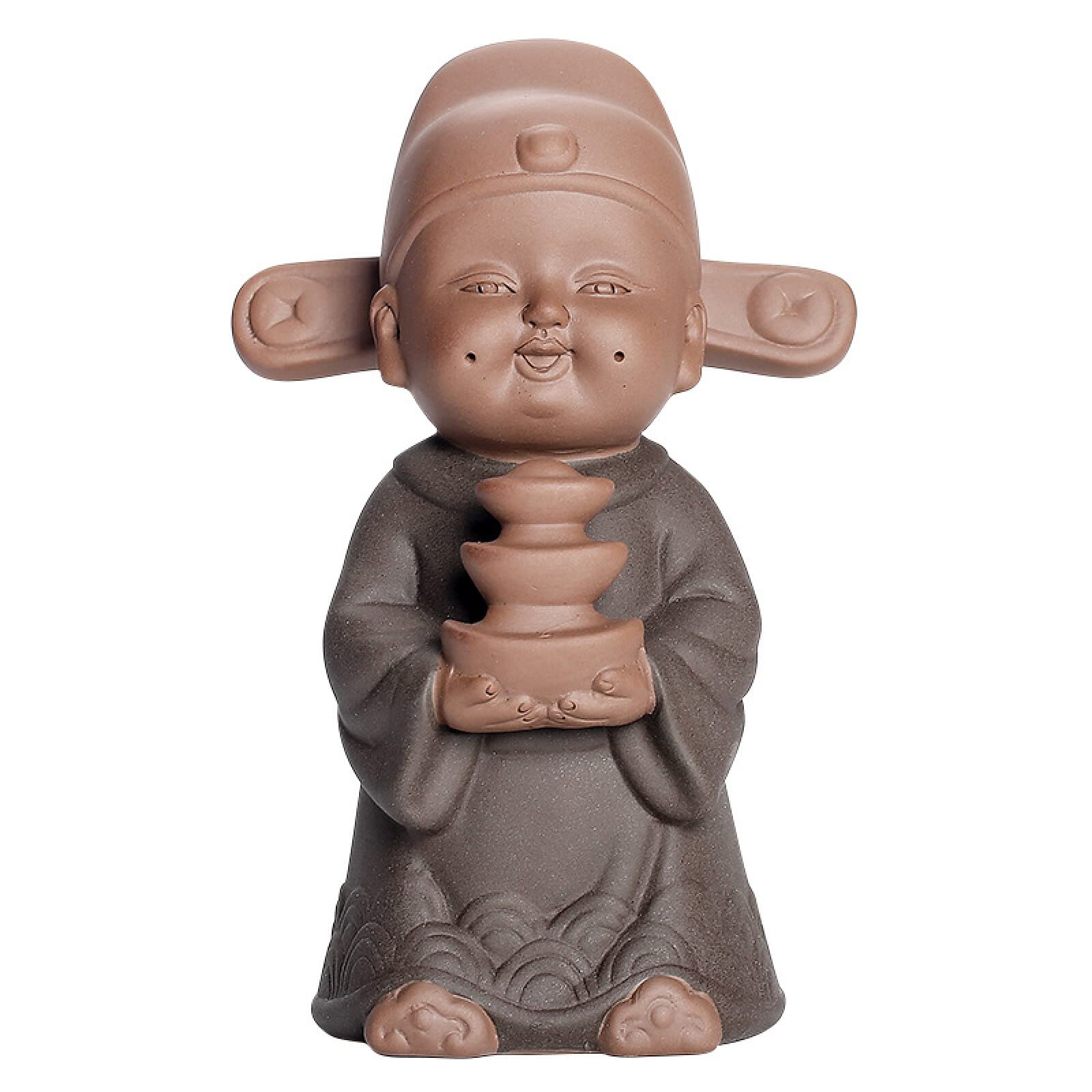 Rzeźba Ceramiczna Figurka Chłopca Zisha Figurka Ręcznie Rzeźbiona Dekoracja Statua