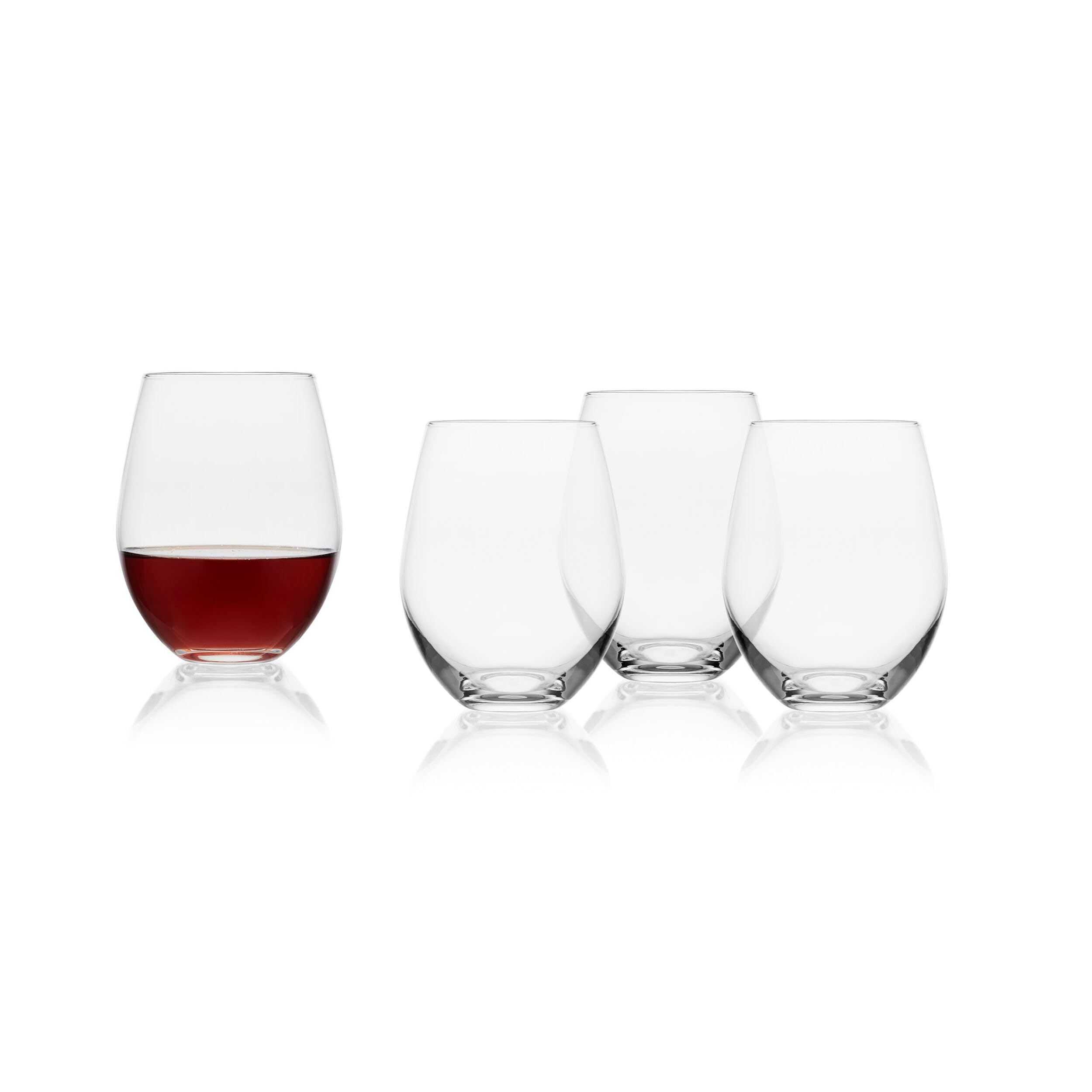 Mikasa Samantha Stemless Wine Glass, Set Of 4, 21 Ounce, Clear