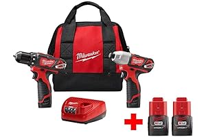 Milwaukee M12 12-Volt Lithium-Ion Cordless Drill Driver/Impact Driver Combo Kit