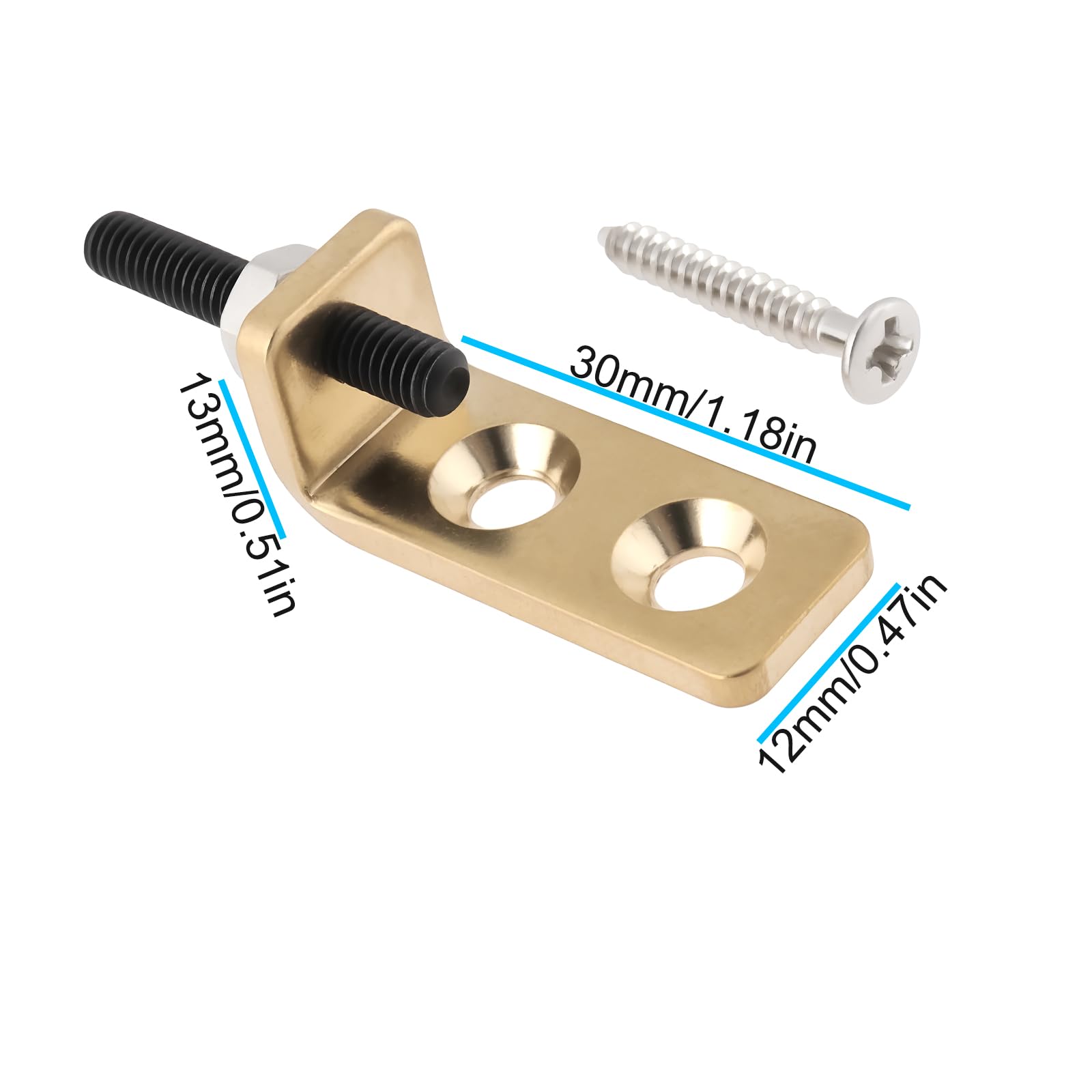 Briny River Brass Guitar Bridges Tremolo Stopper Stabilizer with Screw Wrench Compatible with Floyd Rose - Image 4