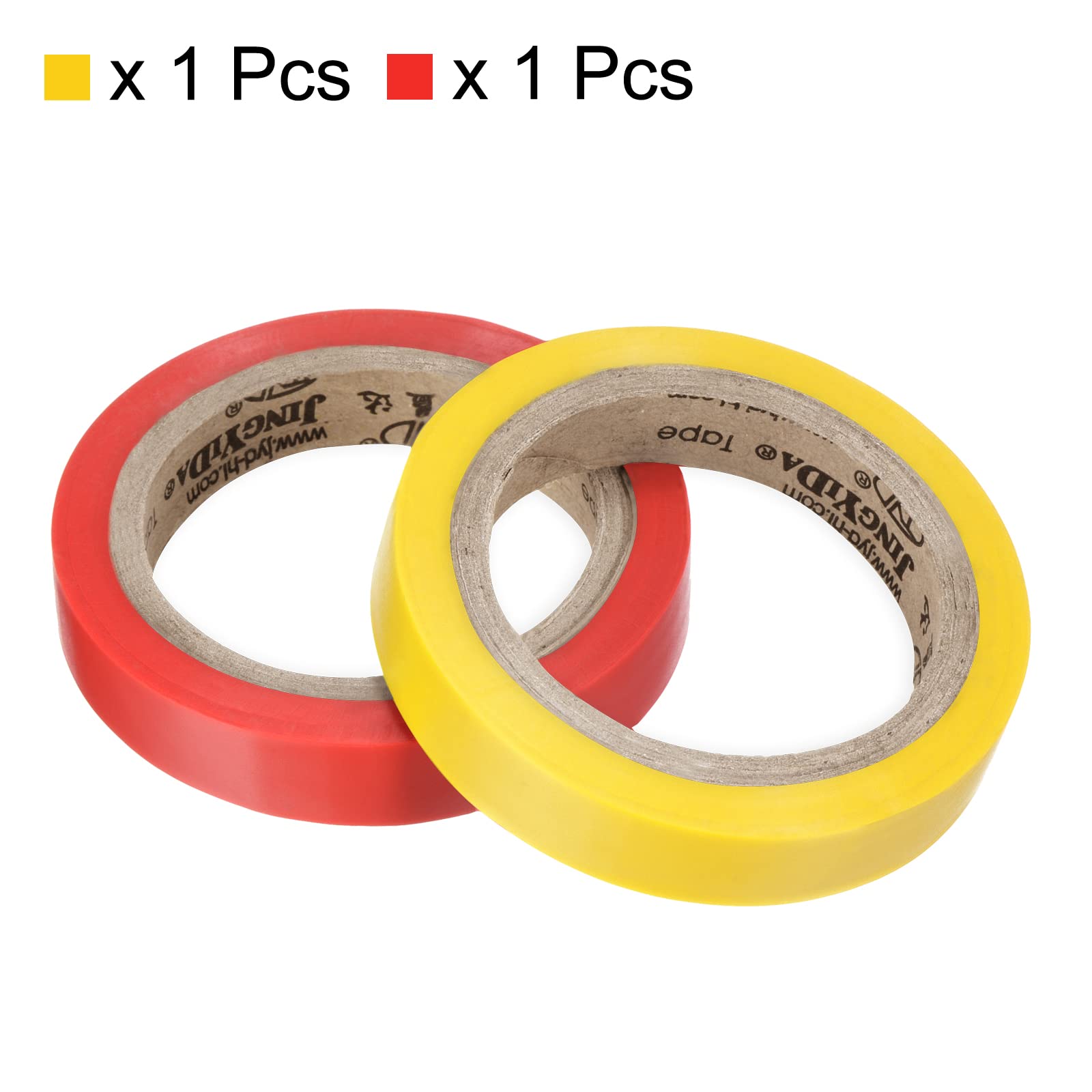 PATIKIL 26Ft Grip Finishing Tape, 2 Pack PVC Racquet Finishing Tapes Racket Accessories Sticky Seal for Tennis Badminton Red/Yellow - Image 3