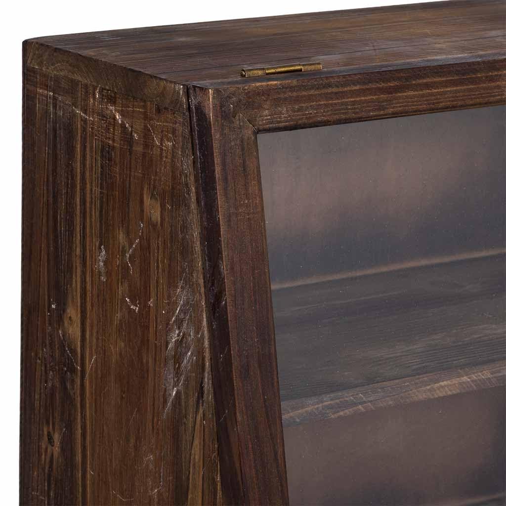 WANDERLUST DECO Vitrina de Madera con 1 Puerta y 1 balda 40x25x35h cm