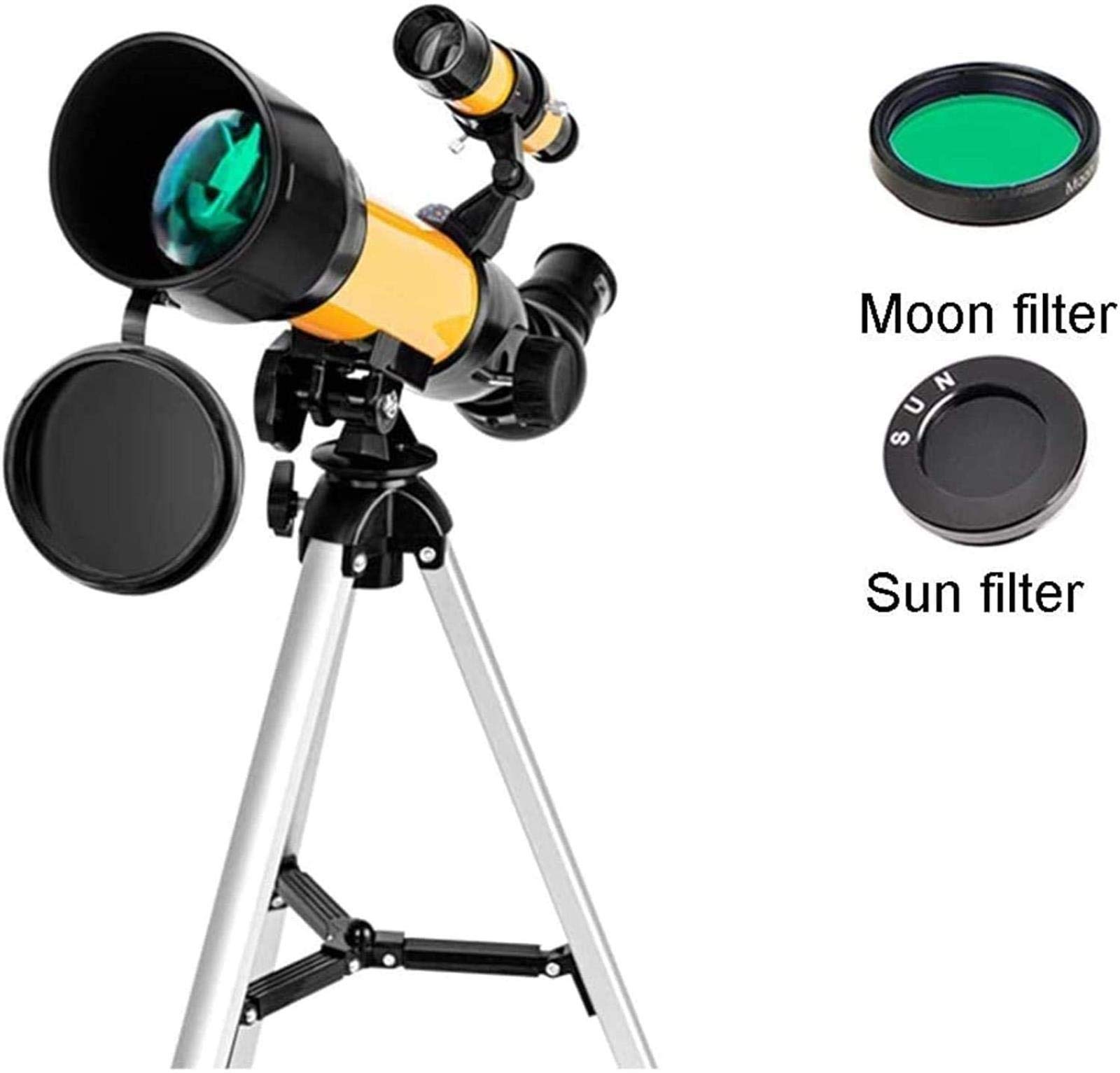 Teleskop dla początkujących dzieci, astronomiczny teleskop podróżny, teleskop refrakcyjny 70 mm, świetny prezent astronomiczny dla dzieci do odkrywania przestrzeni księżyca, pakiet 1, do wewnątrz/na