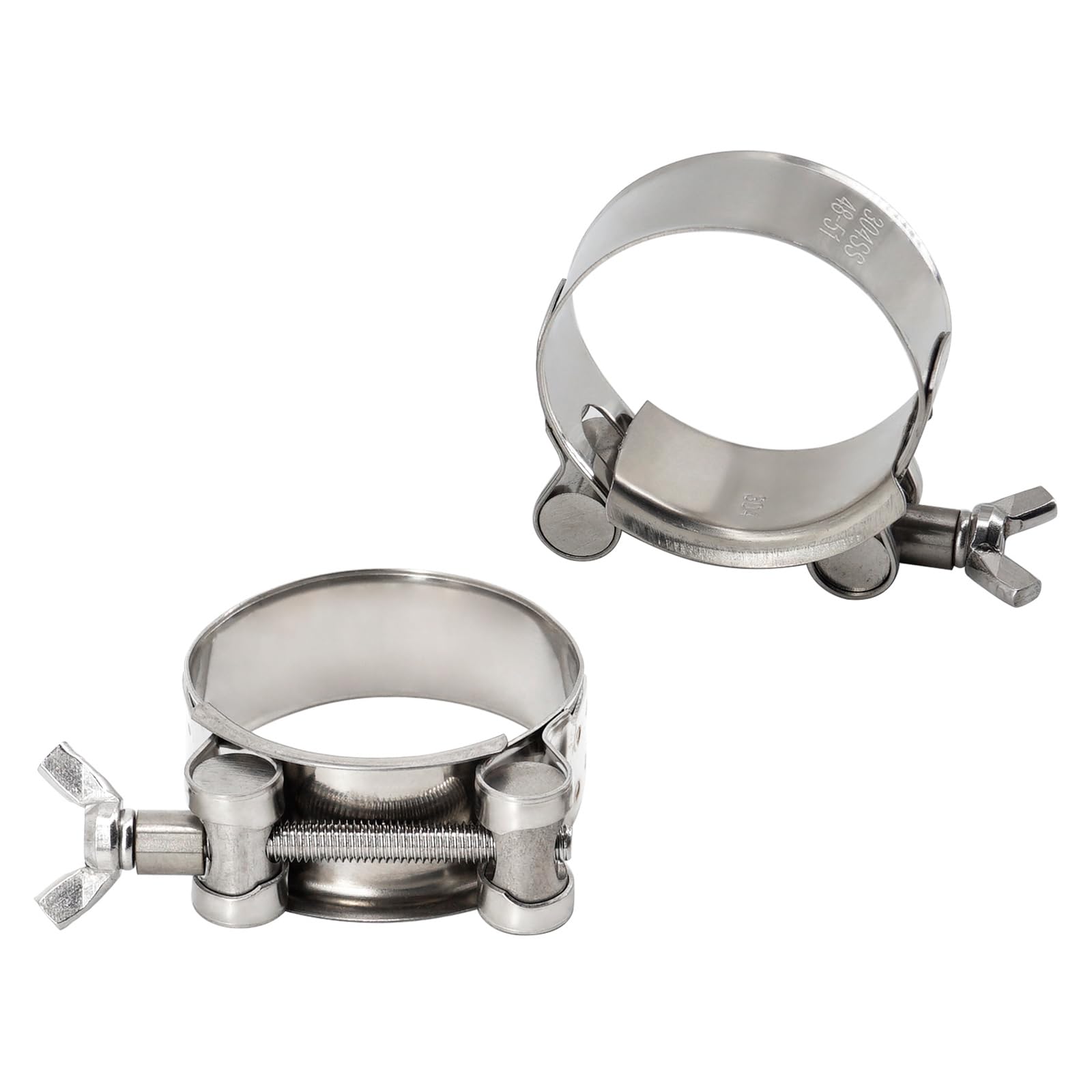 (1 Pieces) 175-187mm Heavy Duty Adjustable Pipe Clamp 304 Stainless Steel T Bolt Hose Clamp with Wing Bolt Hand Twisting Hose Clamps - Image 4