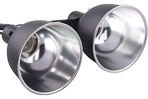 Aiicioo Reptile Dual Light Dome Fixture