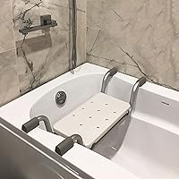 Aiptosy Adjustable Bath Bench Shower Stool - Heavy Duty Aluminum Bathtub Seat, 260lb Capacity, Fits 23-29" Tubs for Elderly