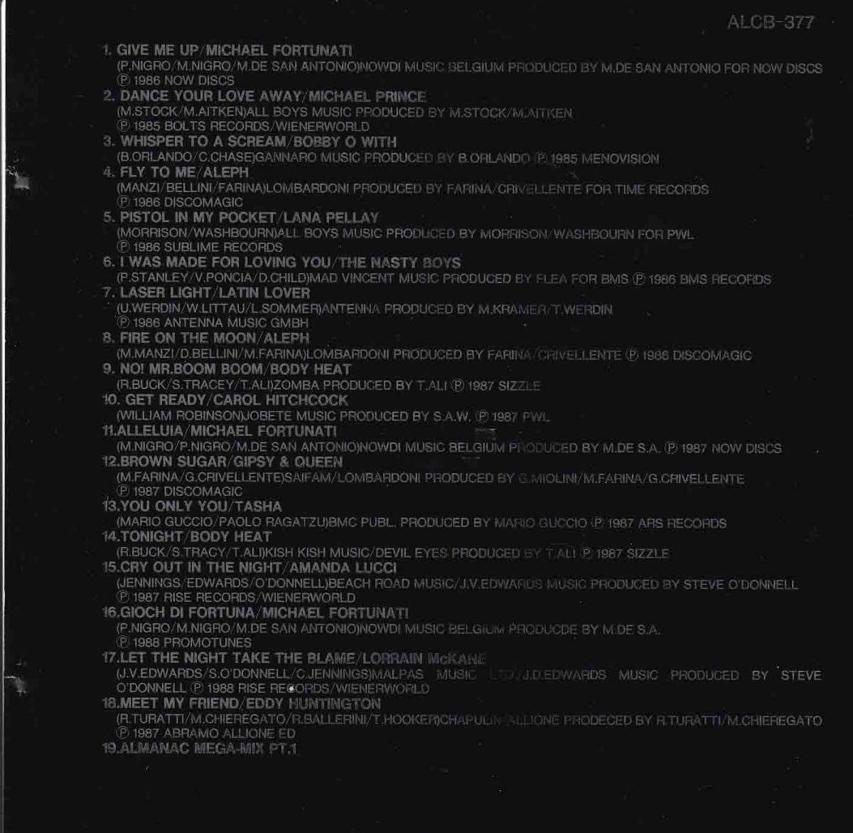 Amazon.co.jp: 4枚組CDセット THAT'S EUROBEAT ALMANIC 1986~1991