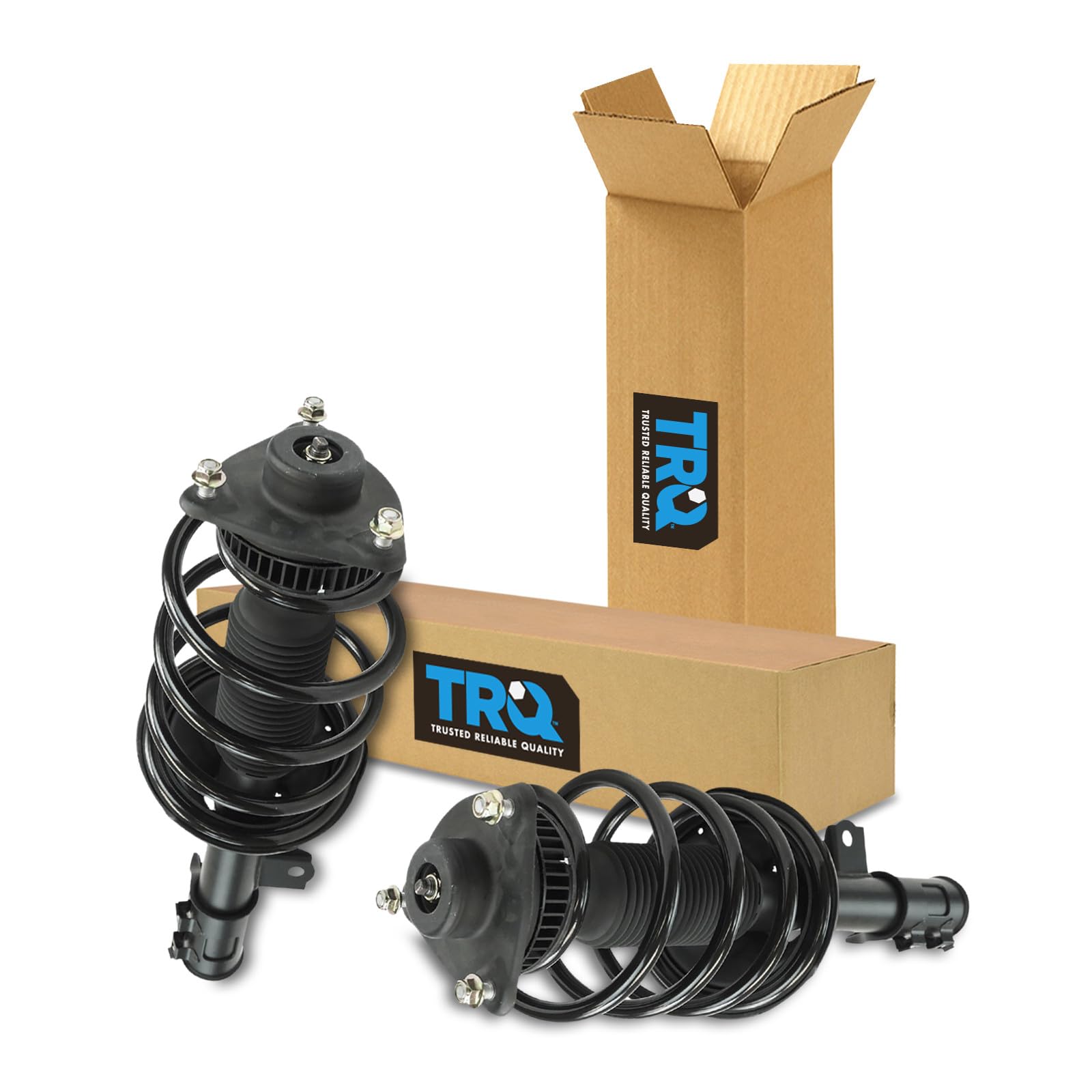 TRQ Front Driver and Passenger Side Strut and Spring Assembly Set Loaded