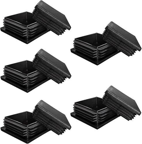 Miniatura 7 de 20 tapas cuadradas de 2 pulgadas para tubos de 2 pulgadas x 2 pulgadas, tapones cuadrados de plástico de 2 x 2 pulgadas, tapas de plástico para