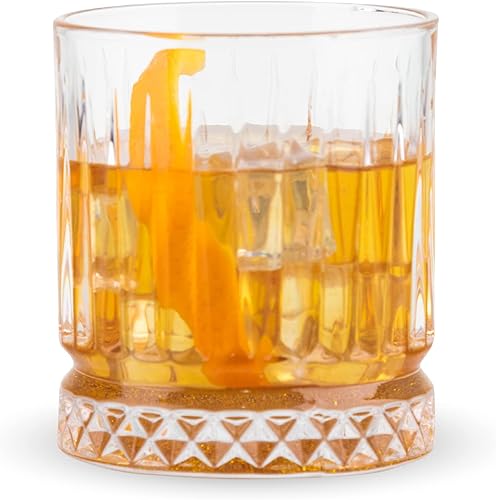 Miniatura 4 de Vasos de vidrio para whisky, perfectos para bourbon, whisky escocés y cócteles, gran regalo, vasos sin tallo, juego de cristalería antigua, vasos de