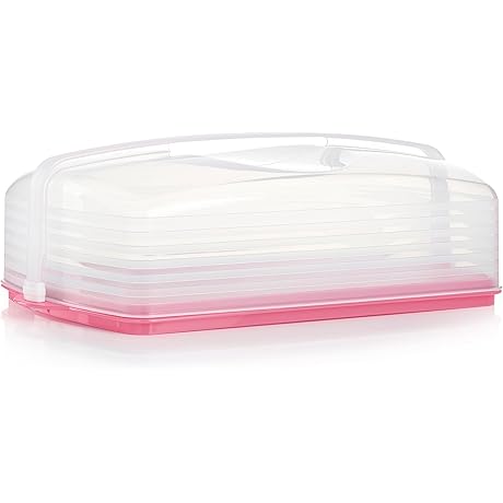 Tupperware - Rectangular Cake and Cupcake Carrier - Holds 18 Cupcakes