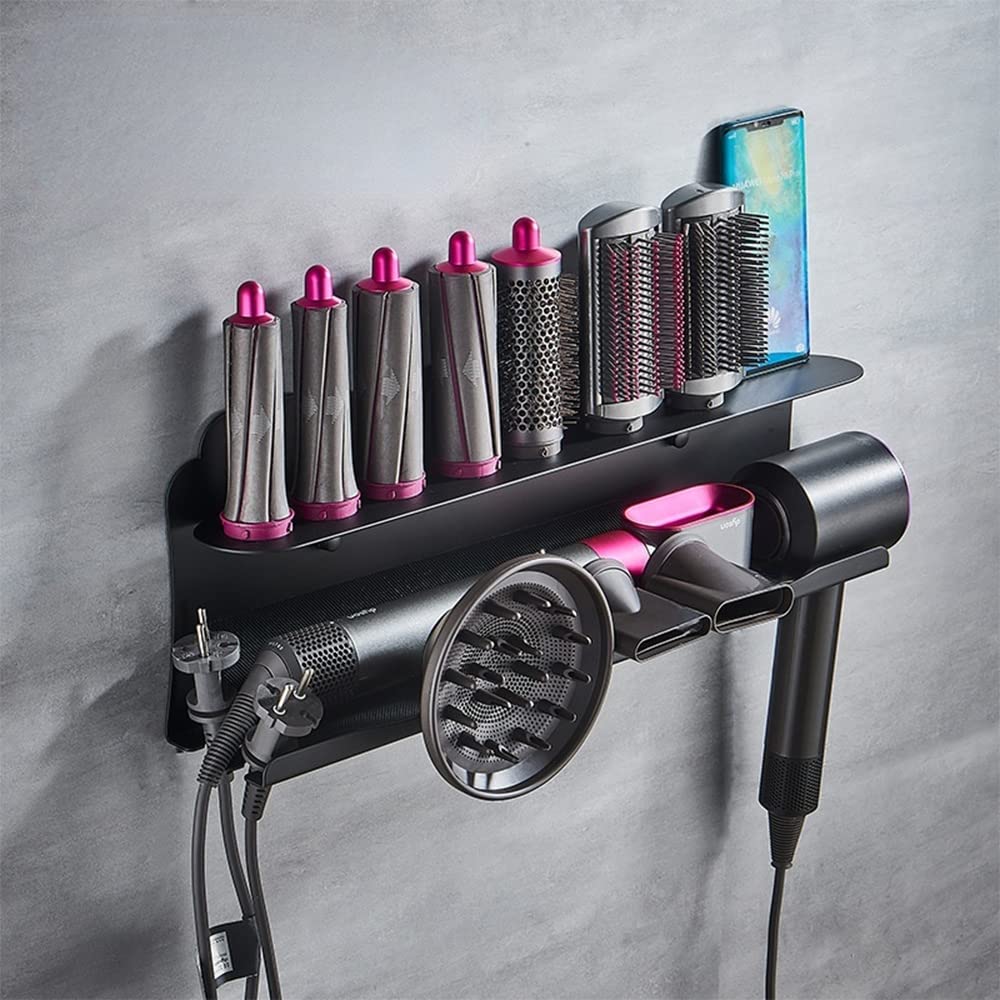 Hair Dryer Holder for Dyson Supersonic Hair Dryer, for Dyson Airwrap Styler Organizer Storage Shelf 