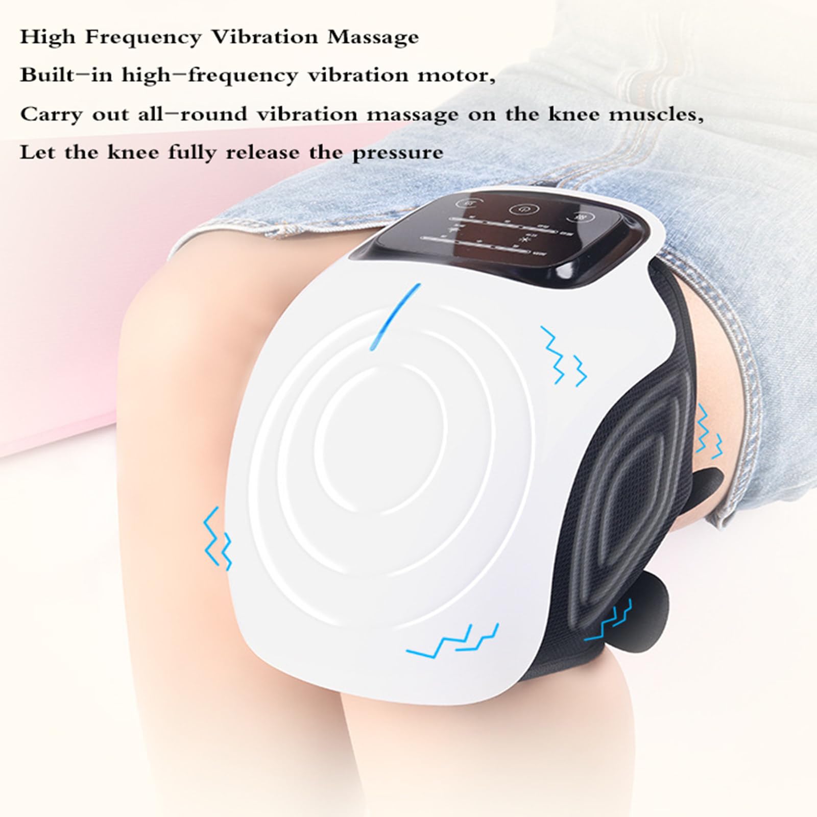 Masajeador de rodilla Recargable Vibración Pierna Masajeador de rodilla Inicio Infrarrojo Compresa caliente Masajeador de rodilla