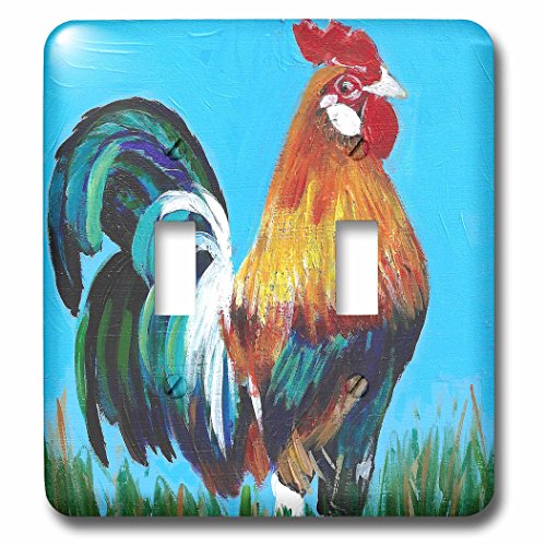 Interrupteur double 3dRose Lsp_186260_2 pour harmoniser vos murs bleus - 3