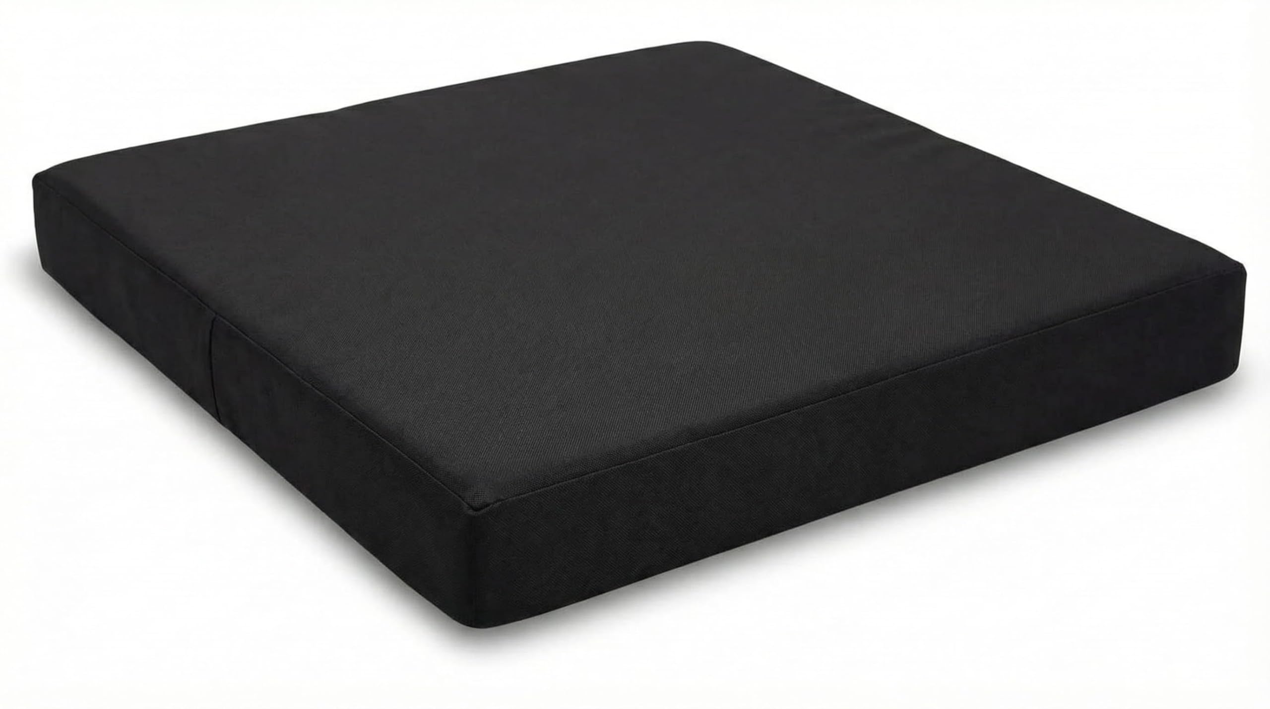 Foam & Upholstery Warehouse Waterproof Cushion - Rattan Seat Pads for Indoor & Outdoor Garden Chairs Office chair Dining Room Seating Pad Great for Rattan (55cm x 55cm x 7.5cm, Black) โ image 1