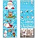 7 hojas de pegatinas para ventana de Navidad, pegatinas de pared para ventana, pegatinas de Papá Noel, reno, muñeco de nieve, pegatinas de pared para decoraciones de ventanas de Navidad