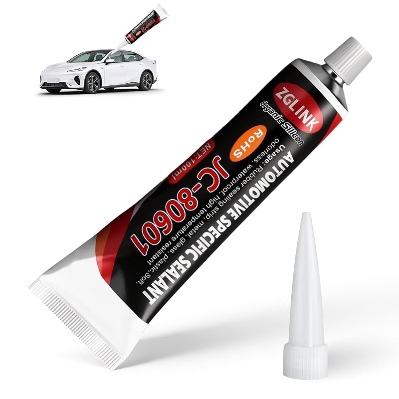 Selante de Silicone Automotivo Preto para Vedação de Costuras, Teto e Janelas – Generic, 114 mL