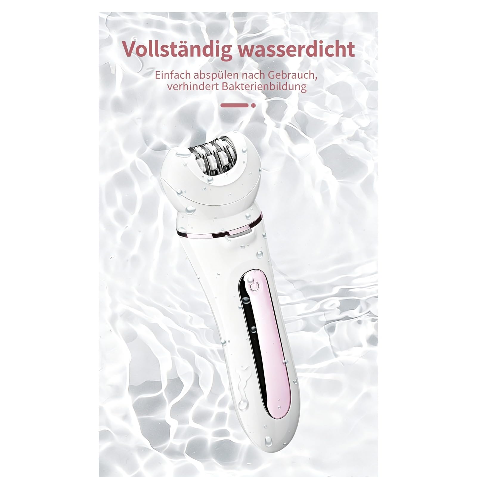 Osmo Epiluxe Epilierer Haarentferner 5-in-1, Präzise Pinzetten-Technik, Kabellos USB-Aufladbar mit integrierter Beleuchtung für sensible Haut (Weiß)