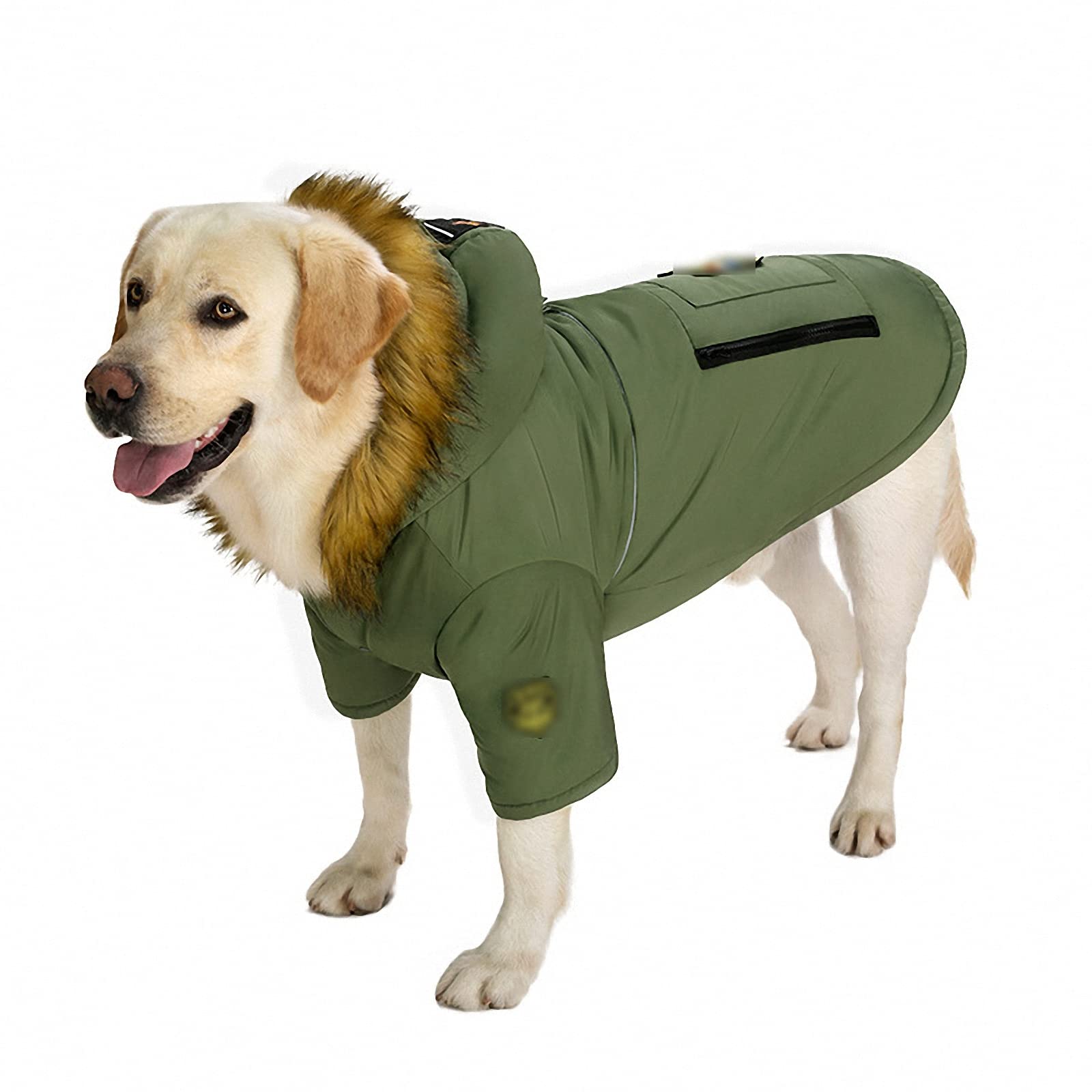 Chaqueta para Mascotas de otoño e Invierno con Capucha, Abrigo para Perros de Nieve a Prueba de Viento para Perros medianos y Grandes, Ropa Abrigada de algodón