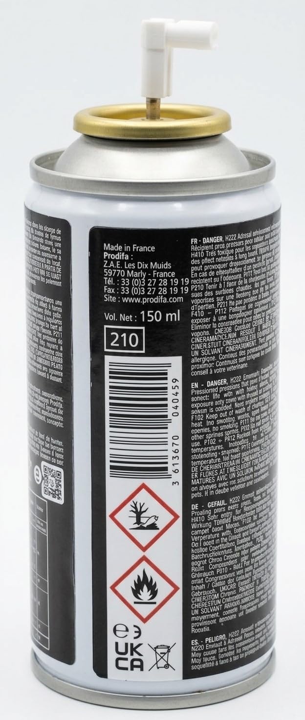 NUISIPRO - Pyrèthre Puissant pour Insectes Volants et Rampants : Mouches, Moustiques,Moucherons, Puces, Mites, Tiques...- Spray 150ml