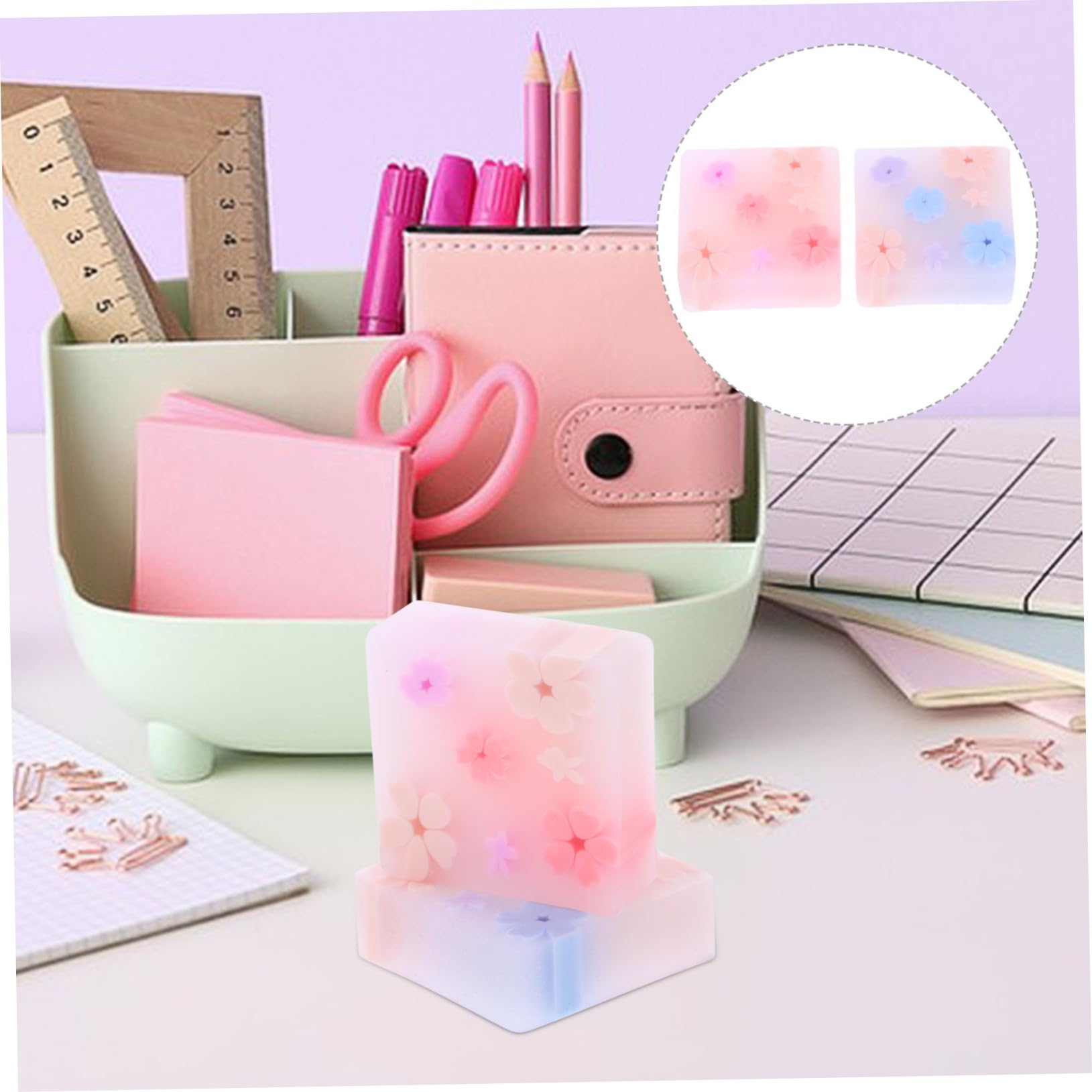 Tofficu Gommes Rectangulaires Jelly 32 Pièces en TPR pour Crayon