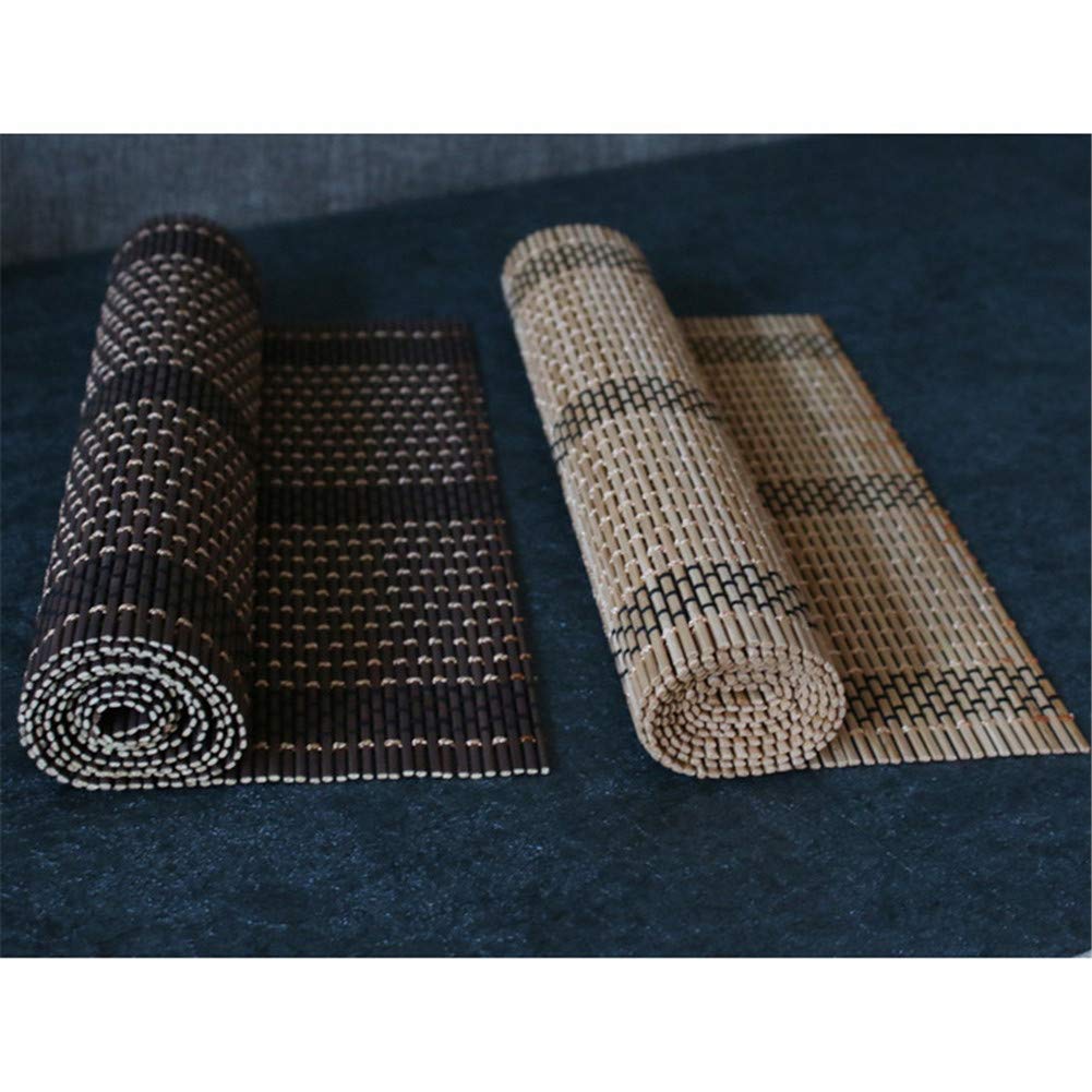 Handgewebt Tischsets, Traditioneller Bambus Tischläufer Hitzebeständig Weihnachten Bauernhaus Party Esszimmer Wohnkultur Tischdecke,1,30 X 210cm(12"×83")