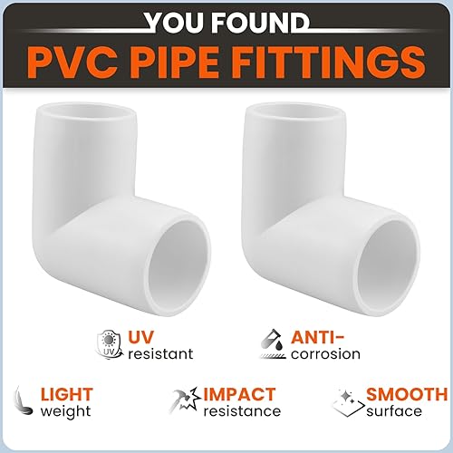 Miniatura 3 de SDTC Tech Paquete de 8 conectores de tubo de PVC de ángulo recto de 34 de pulgada y 90 grados para muebles, para estantes de PVC, marco de