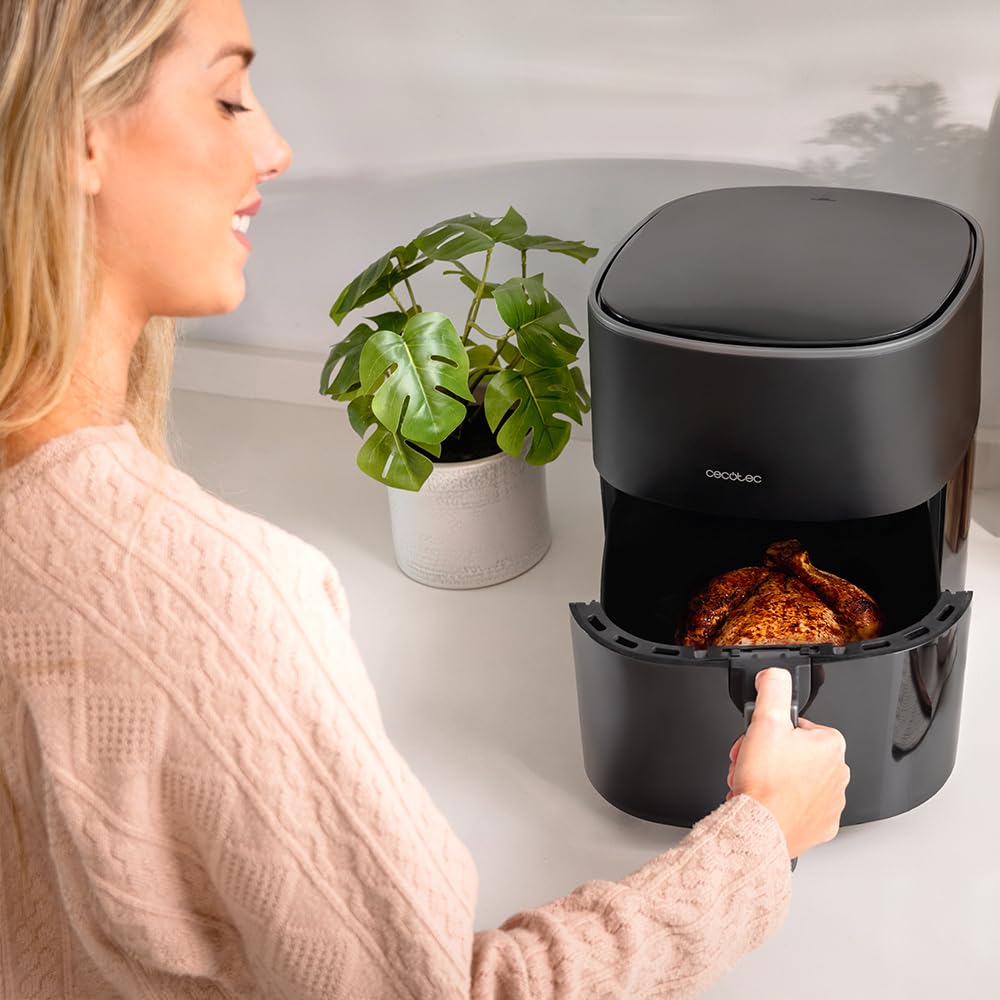 Cecotec frytkownica beztłuszczowa Cecofry Fantastik okna 6500. 6,5 L, 1700W, Technologia PerfectCook, 12 trybów gotowania, Dotykowy, Przyciemniany 80-200ºC, Okno, Kuchnia hast 60 min