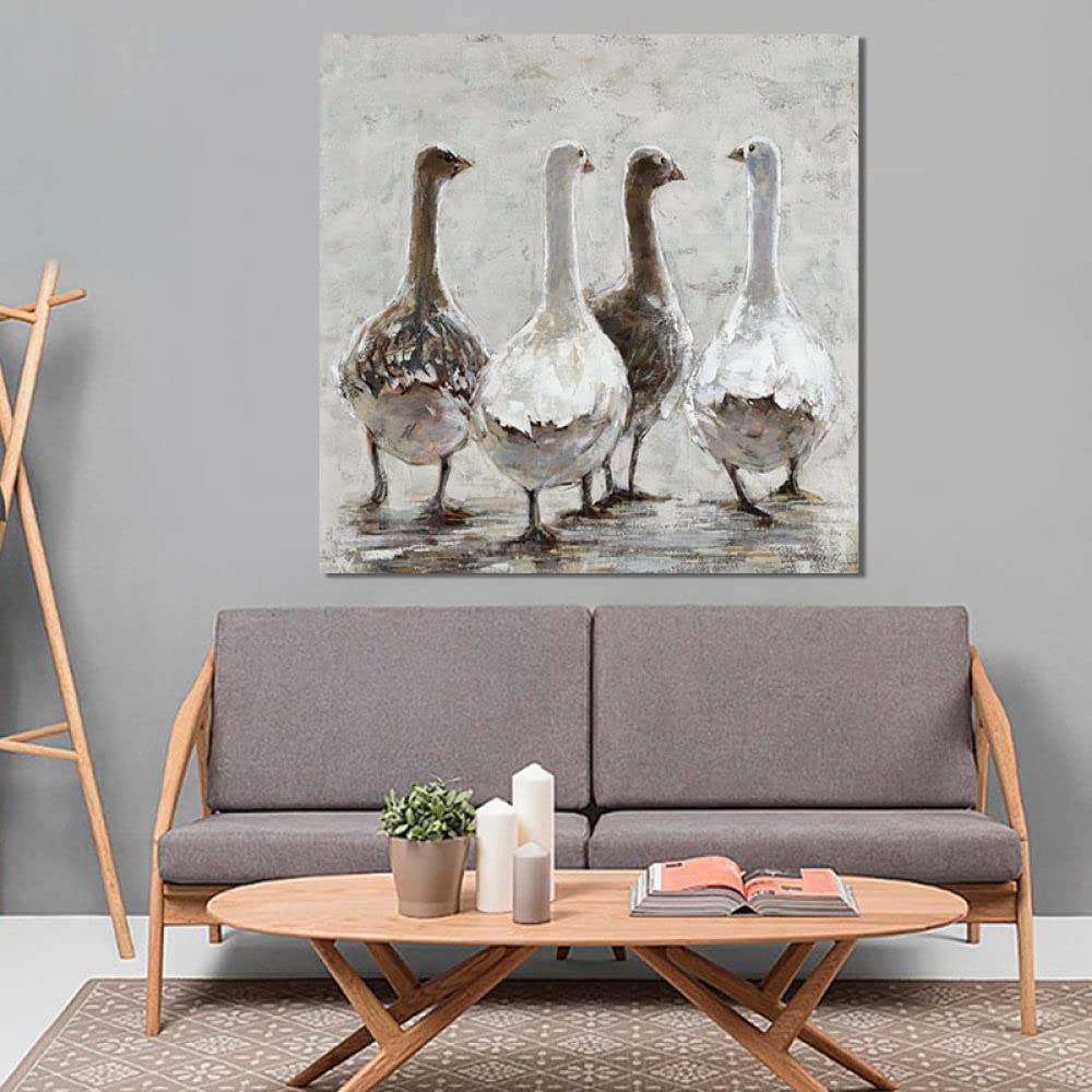 Abstrait moderne animal mignon gris art canard pour transformer un mur vide
