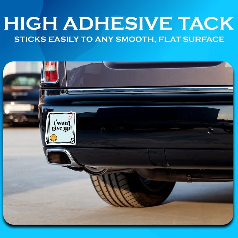 Miniatura 4 de Calcomanías de vinilo para parachoques con texto en inglés "I Won't Give Up", autoestima, afirmaciones de autoestima, autoestima, autoestima,