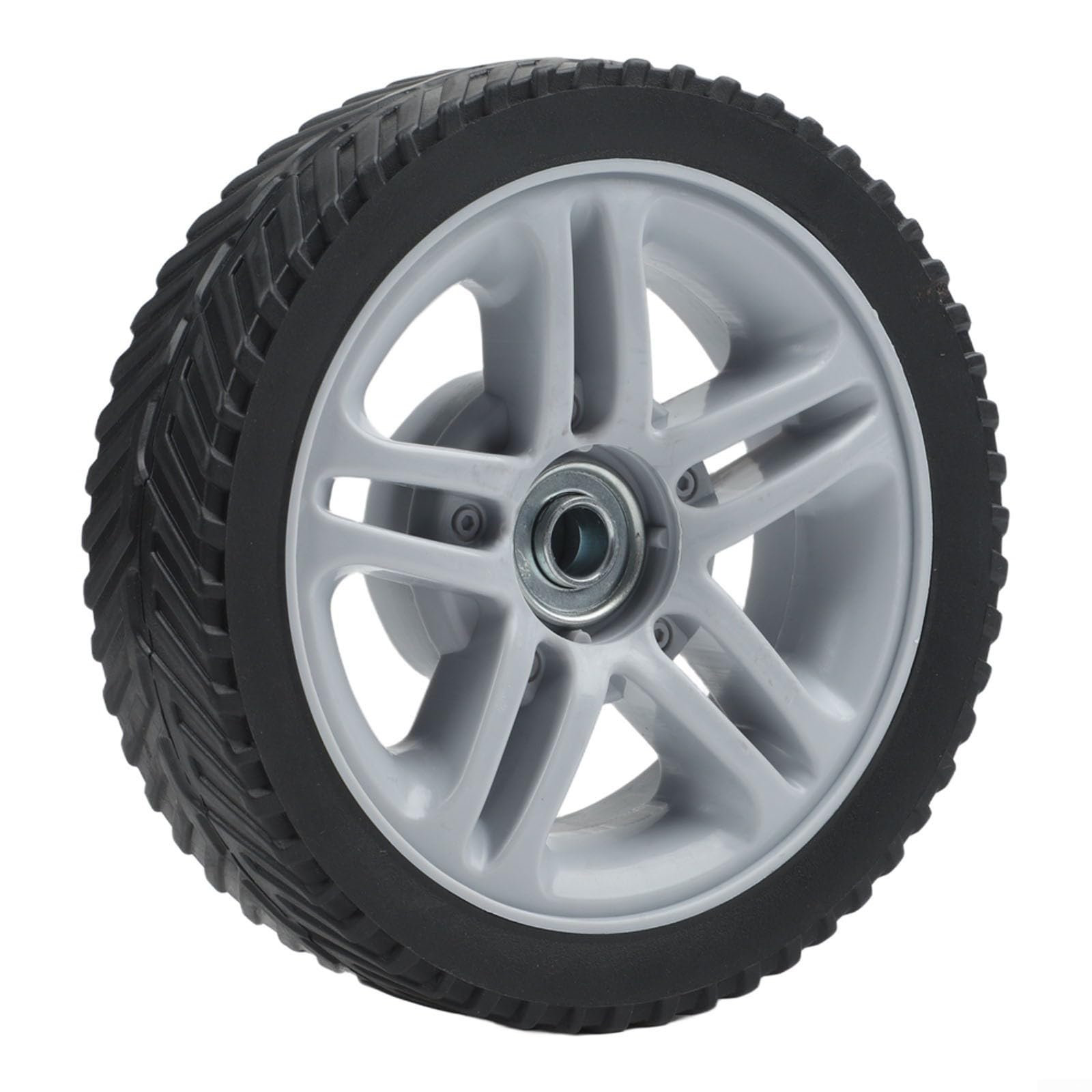 Accarugty Lawn Mower Wheels Set 17Cm Front 20Mm Rear Replacement Parts For Grass Cutting, Sturdy Construction For Smooth Rolling On Various Surfaces, Easy Installation(Front Wheel 17cm)