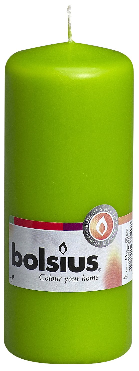 Bolsius 103614600174 Pillar Candle, Paraffin Wax, Lime Green