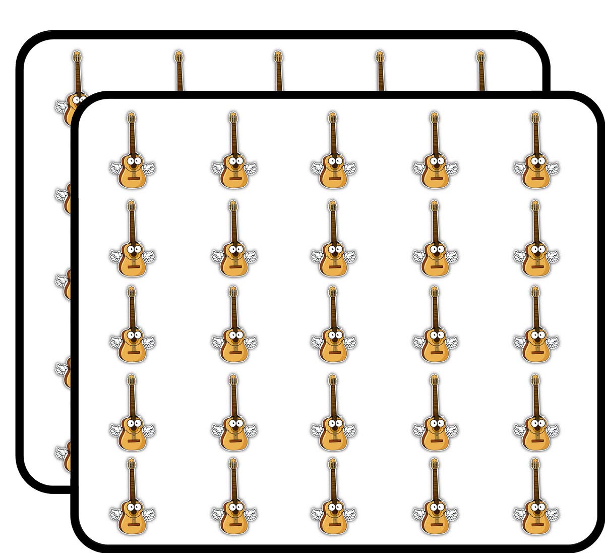 Acoustic Guitar Smiley Decorative Scrapbooking Sticker Waterproof Vinyl Stickers for Water Bottle, Laptop & Phone Case – 50 Pack