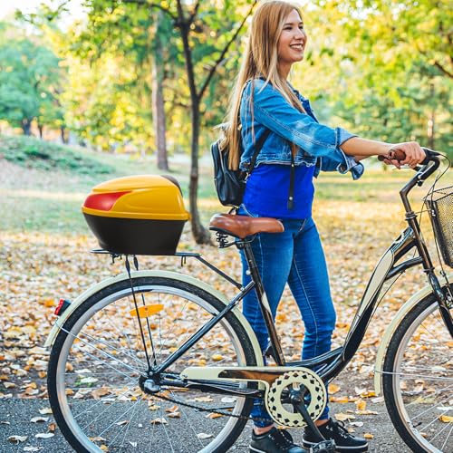 Solución de espacio para moto: caja trasera de plástico resistente para scooter y bicicleta 5