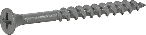 HILLMAN FASTENERS 196622 42604 Tornillo de madera recubierta exterior XL (8 x 2), 5 paquetes, 50 piezas