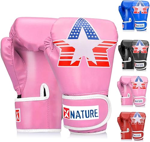 Miniatura 7 de 4oz 6oz 8oz PU Kids Boxing Gloves, Children Kickboxing Sparring Youth Boxing Or Training Gloves Age 5-12 Years