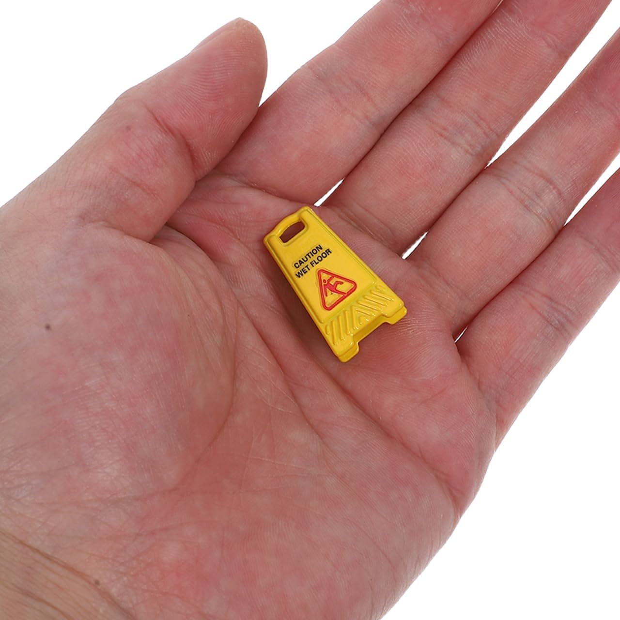 Dollhouse Miniature Wet Floor Warning Signs - 5Pcs Realistic Safety Signs for Role Play and Educational Toys - Image 4