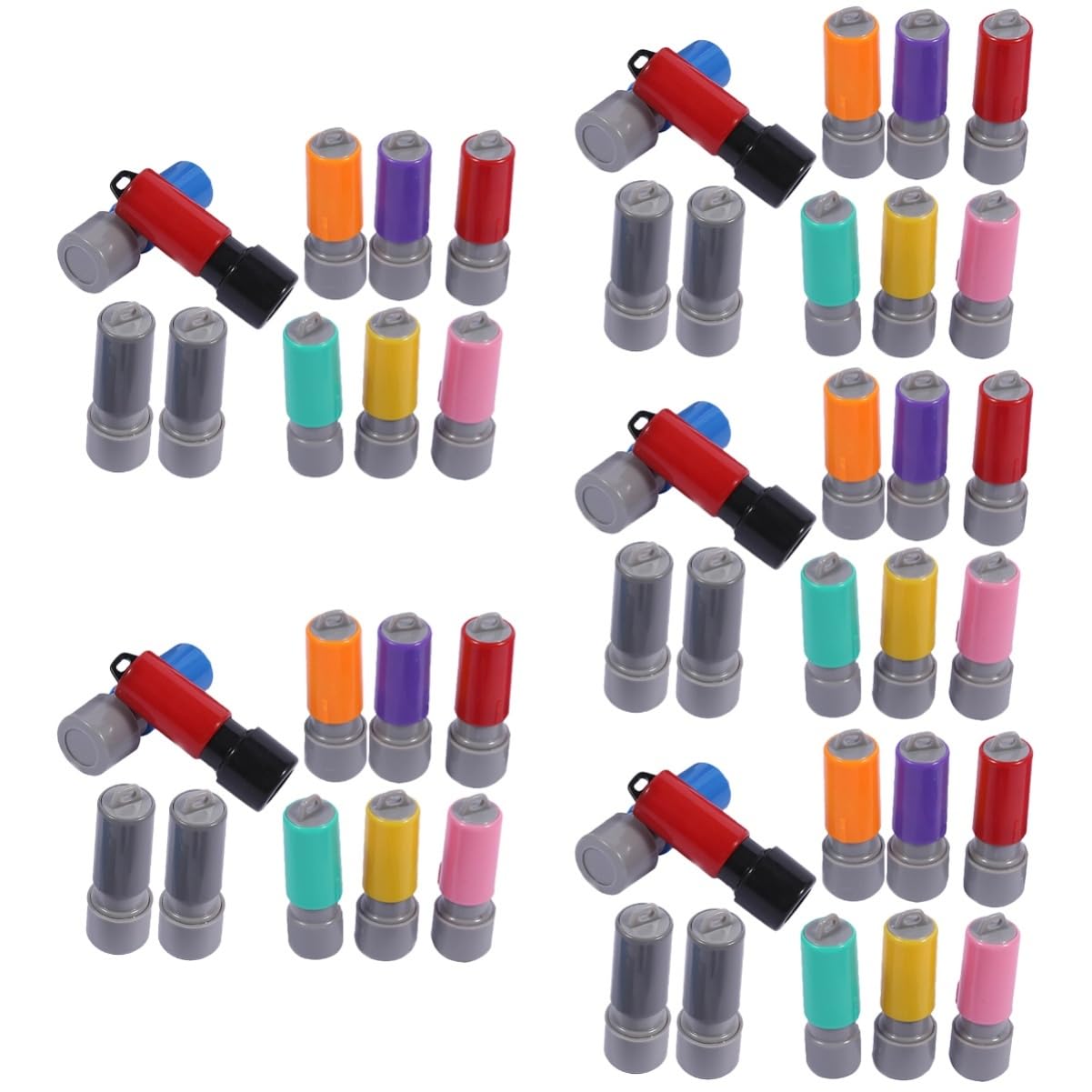 DOITOOL 5 Set Timbri Vuoti Per Creazione Timbri Tondi Per Progetti Te Con Tampone E Custodia Per Eventi E Decorazioni 10 Pezzi*5