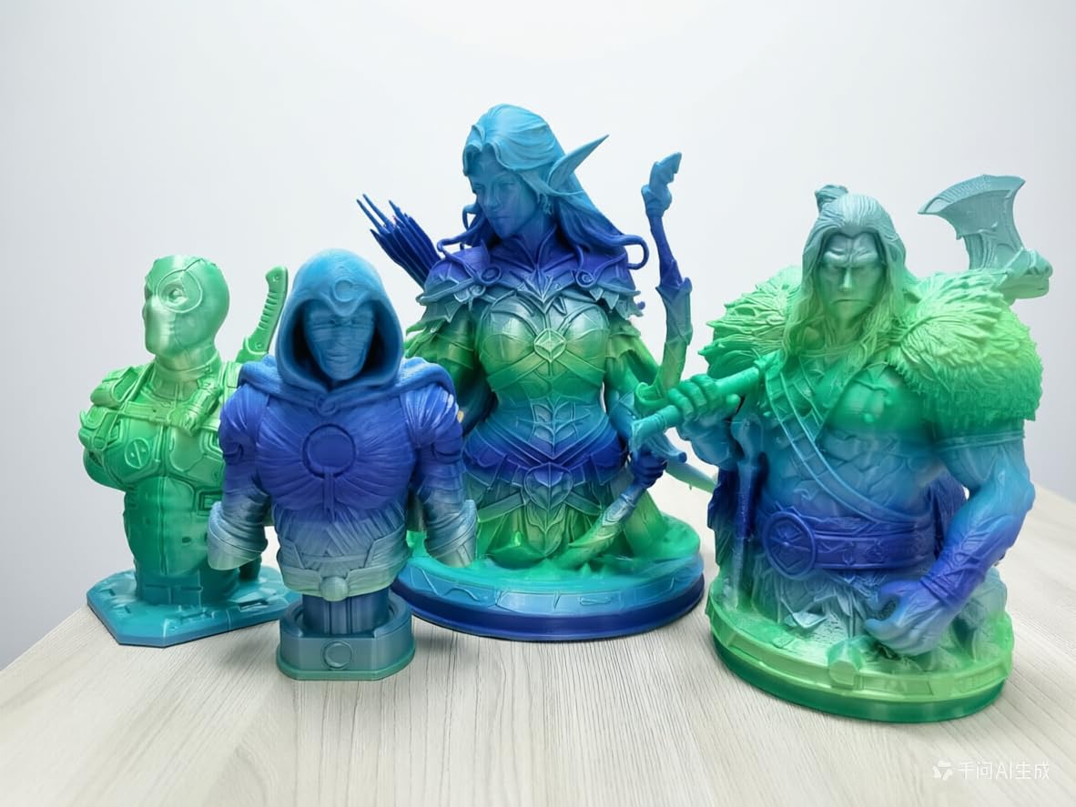 Filament do drukarek 3D PLA 1,75 mm, jedwabny zielony i niebieski Galaxy Blue, dokładność 1 kg +/-0,05 mm dla ender3 Cr10 Sovol