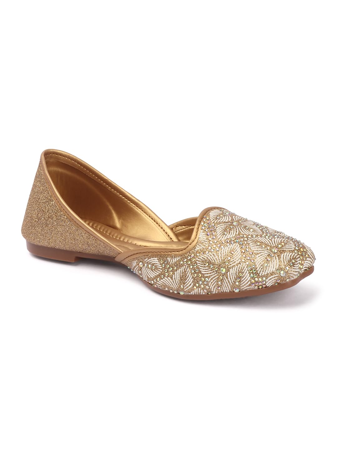 aroom Elegant Textured Mojarie for Women with Soft Comfort Sole, Everyday Casual Wear Slip-On Jutti for Stylish Modern Look-picture-13