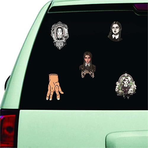 Miniatura 8 de Wednesday - Calcomanías de pared de PVC, para niños, dormitorio, sala de juegos, decoración de fondo