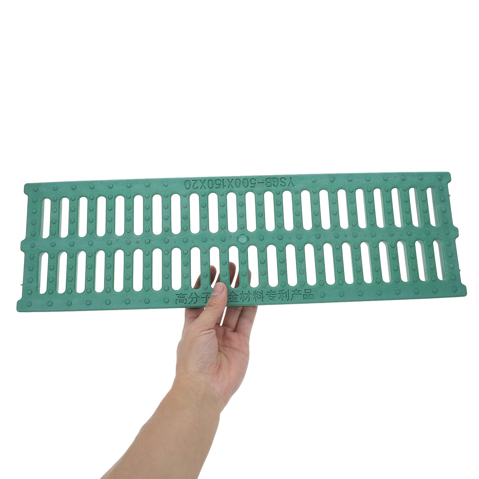 Zewnętrzne zielone osłony odpływowe z żywicy, 150 x 500 mm, wytrzymały plastikowy ruszt do chodzenia, podłóg, rozwiązań drenażowych do kuchni i tarasów, 2 szt